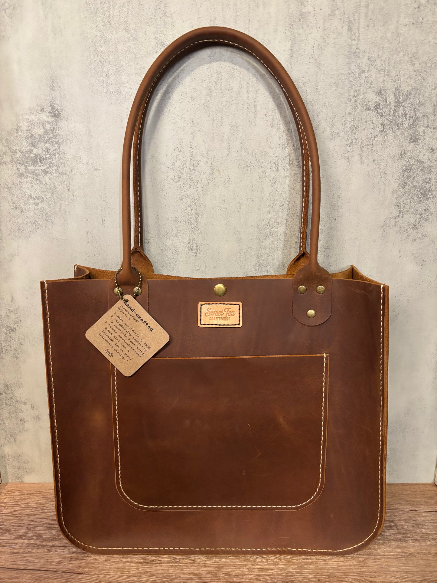 Leather Tote - Sweet Tea Craftworks