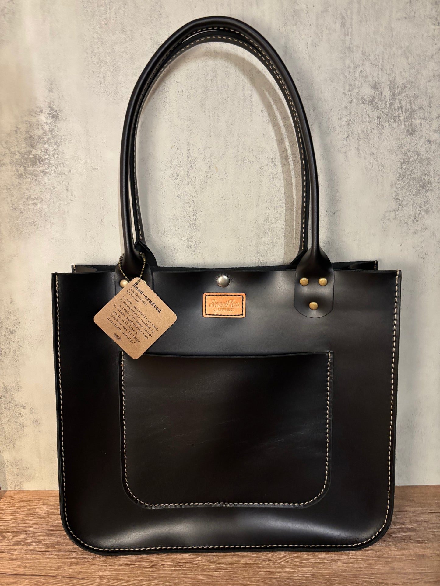 Leather Tote - Sweet Tea Craftworks