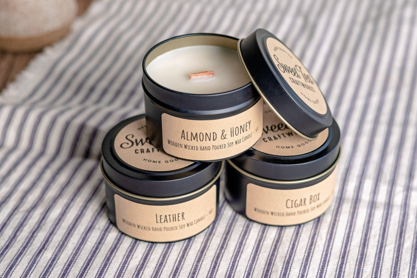 Wooden Wick Candle (4oz) - Sweet Tea Craftworks