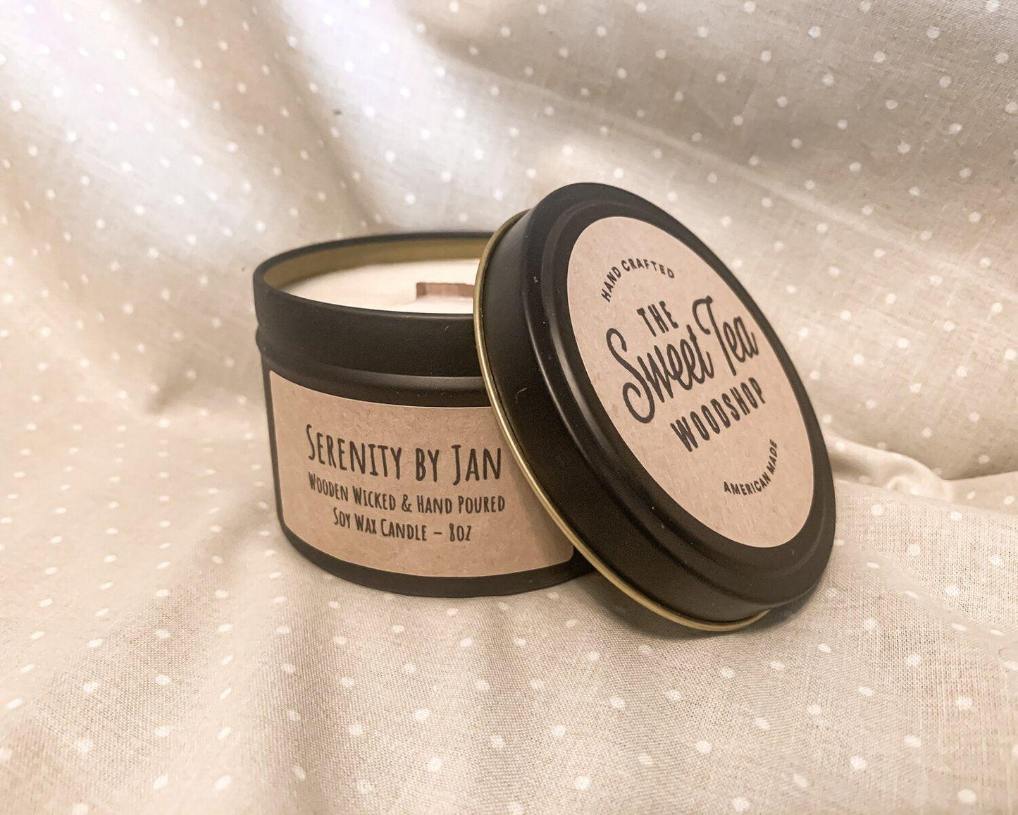 Wooden Wick Candle (8oz) - Sweet Tea Craftworks