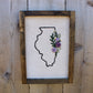 Embroidered Illinois Wall Art