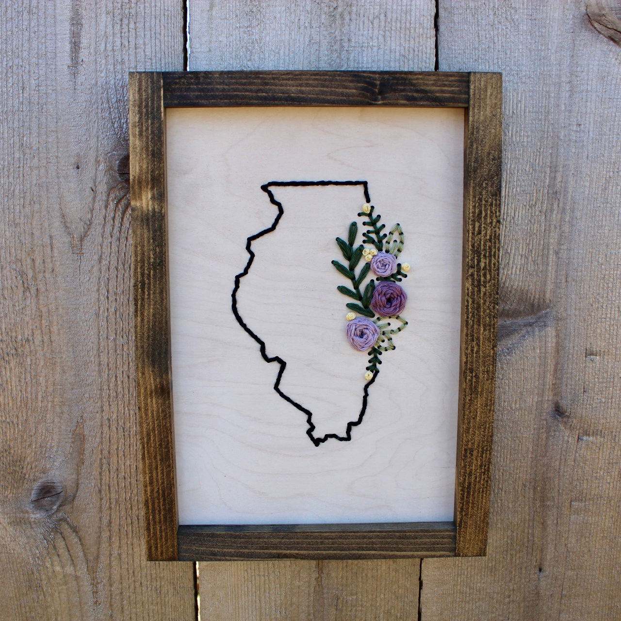 Embroidered Illinois Wall Art