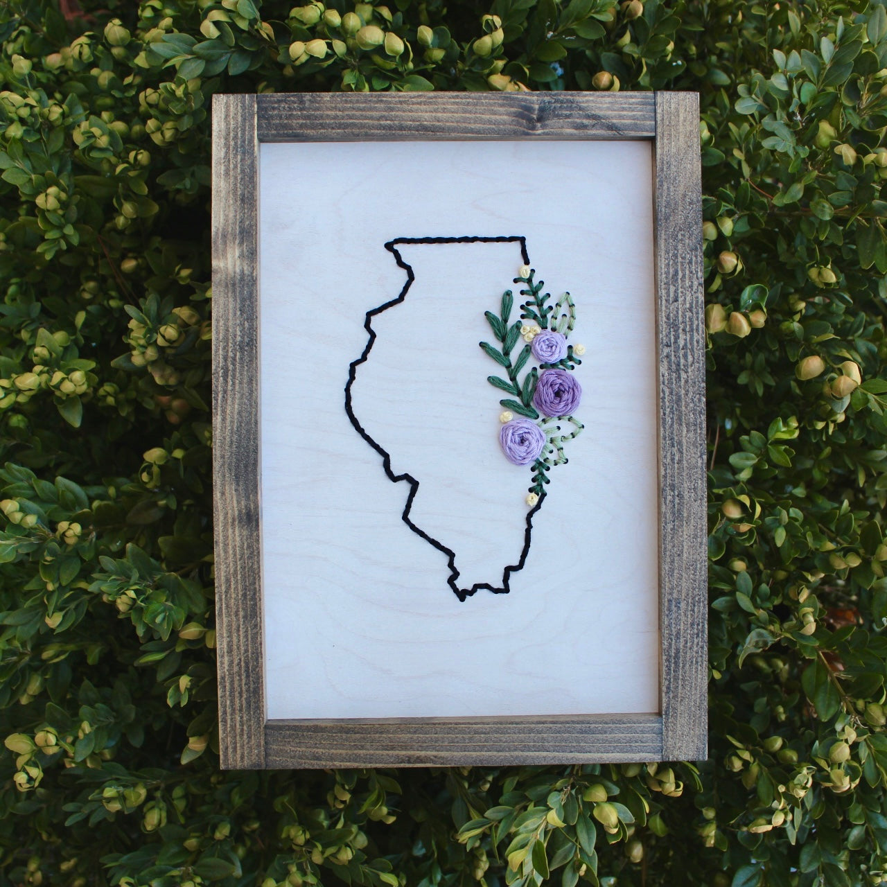 Embroidered Illinois Wall Art