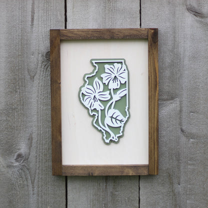 Illinois Violets Wall Art
