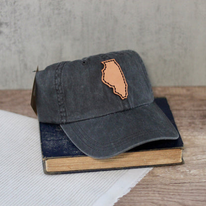 Illinois Leather Patch Hat