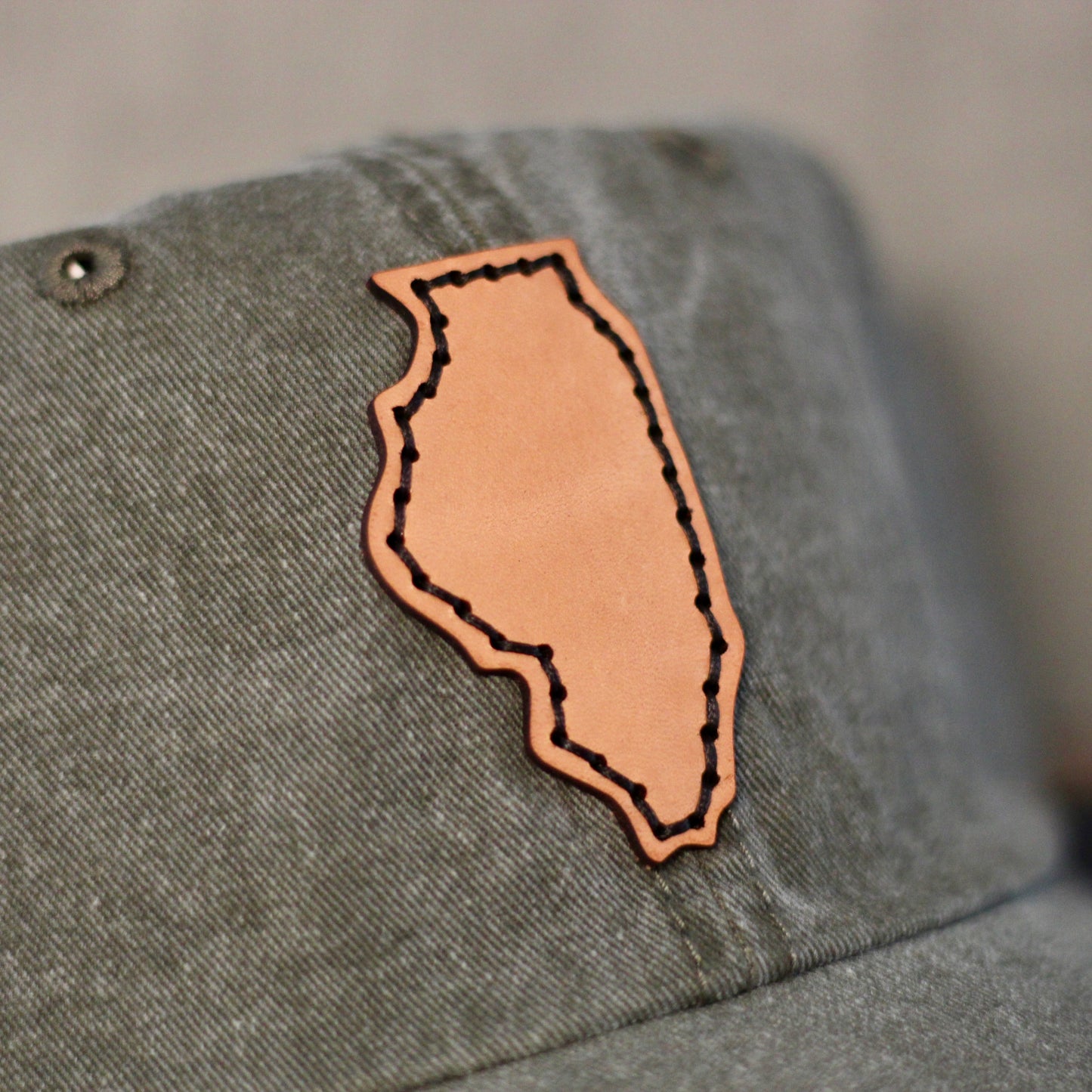 Illinois Leather Patch Hat
