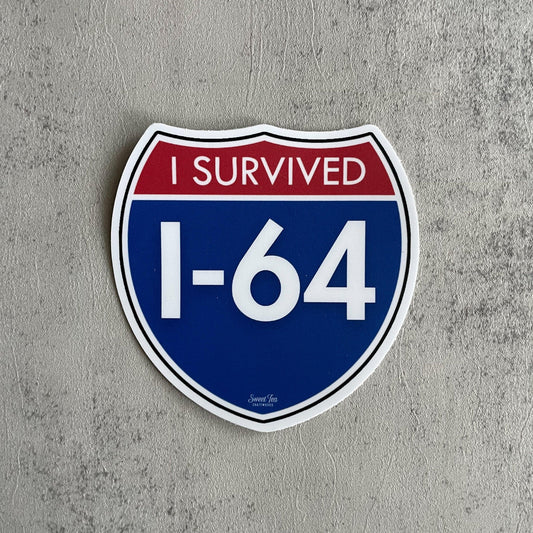 I Survived I-64 Sticker - Sweet Tea Craftworks
