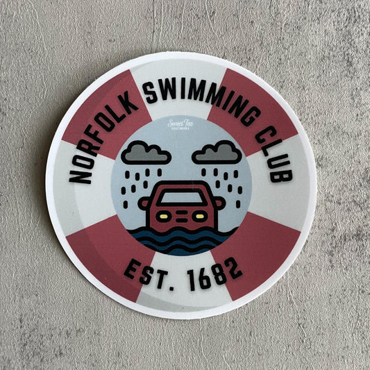 Norfolk Swimming Club Sticker - Sweet Tea Craftworks