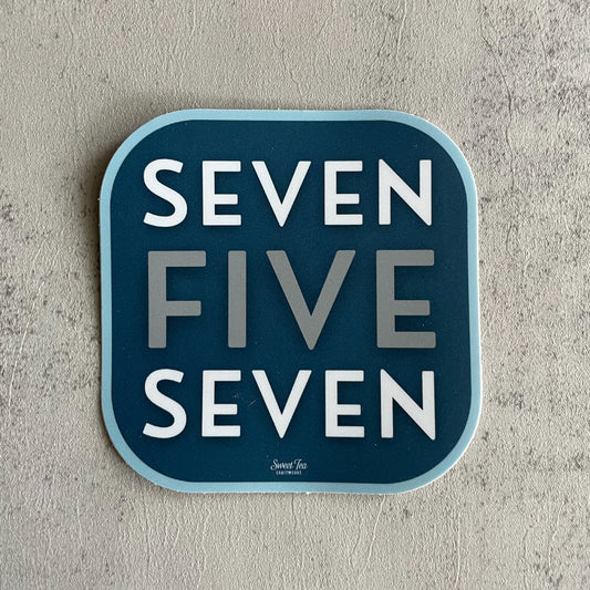 Seven Five Seven Sticker