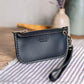 Leather Wristlet Wallet with Zipper - Sweet Tea Craftworks