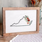 Embroidered Virginia Wall Art - Sweet Tea Craftworks