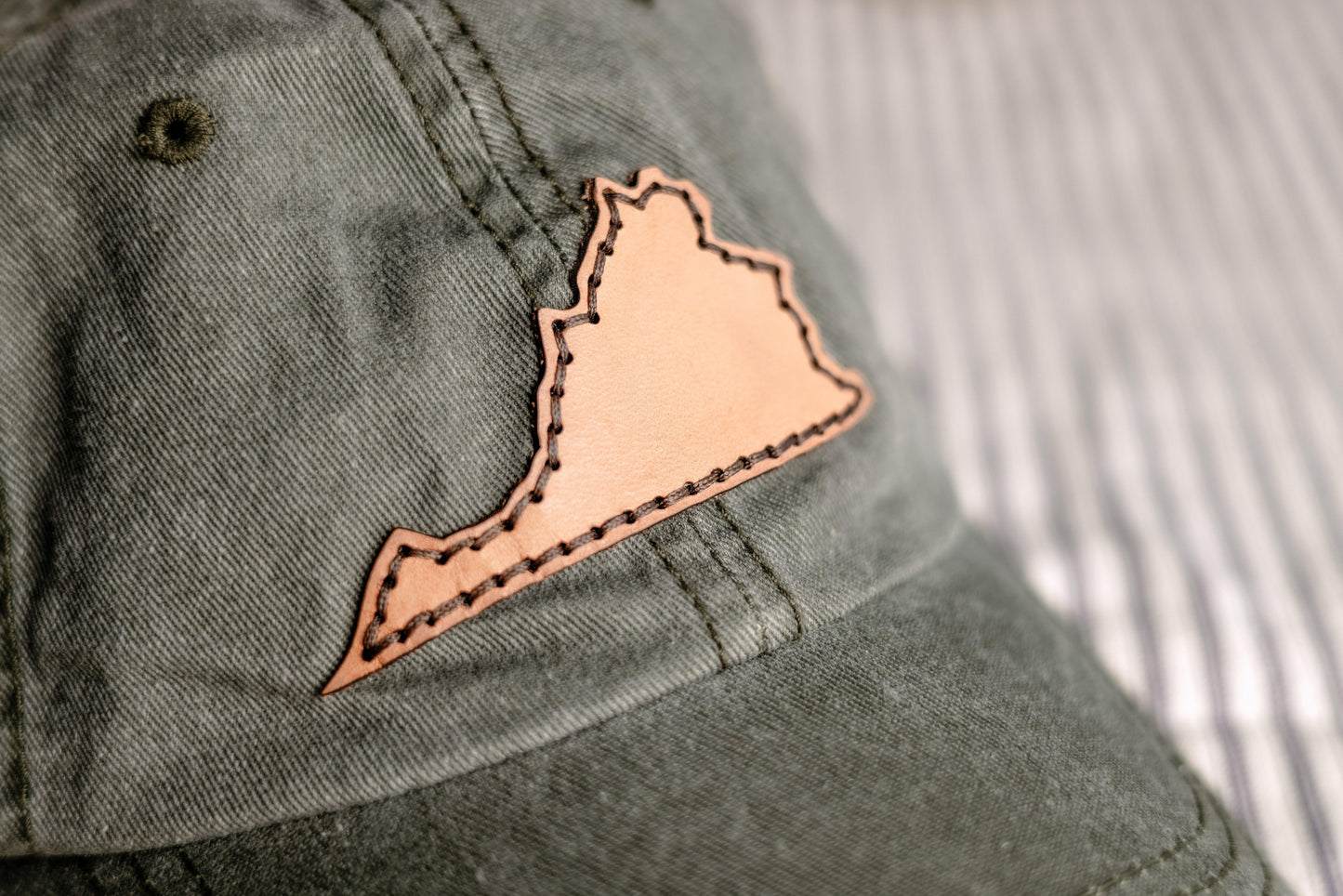 Virginia Leather Patch Hat - Sweet Tea Craftworks
