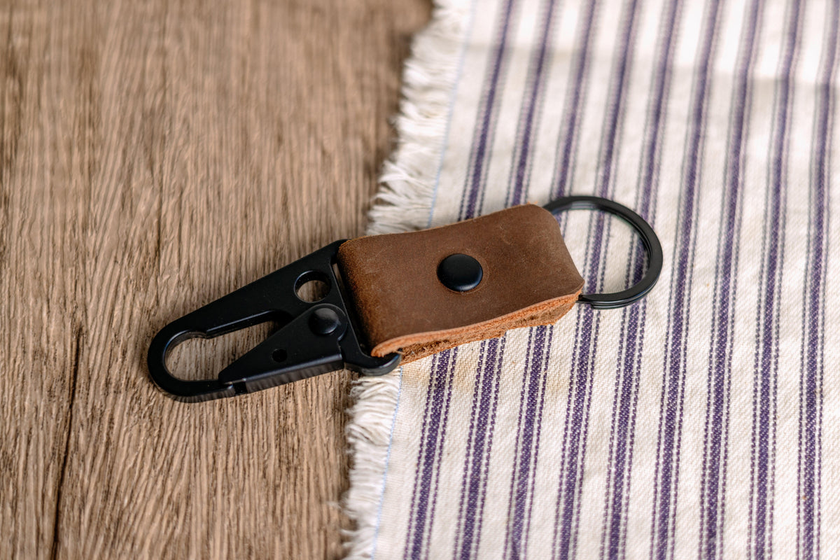 Leather Clip Keychain - Sweet Tea Craftworks