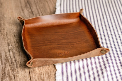 Leather Catch-All Tray - Sweet Tea Craftworks