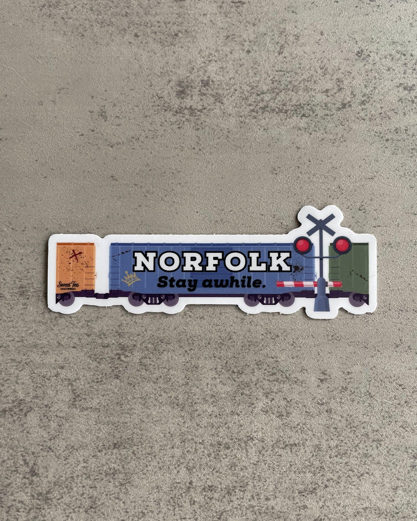 Norfolk Train Sticker - Sweet Tea Craftworks