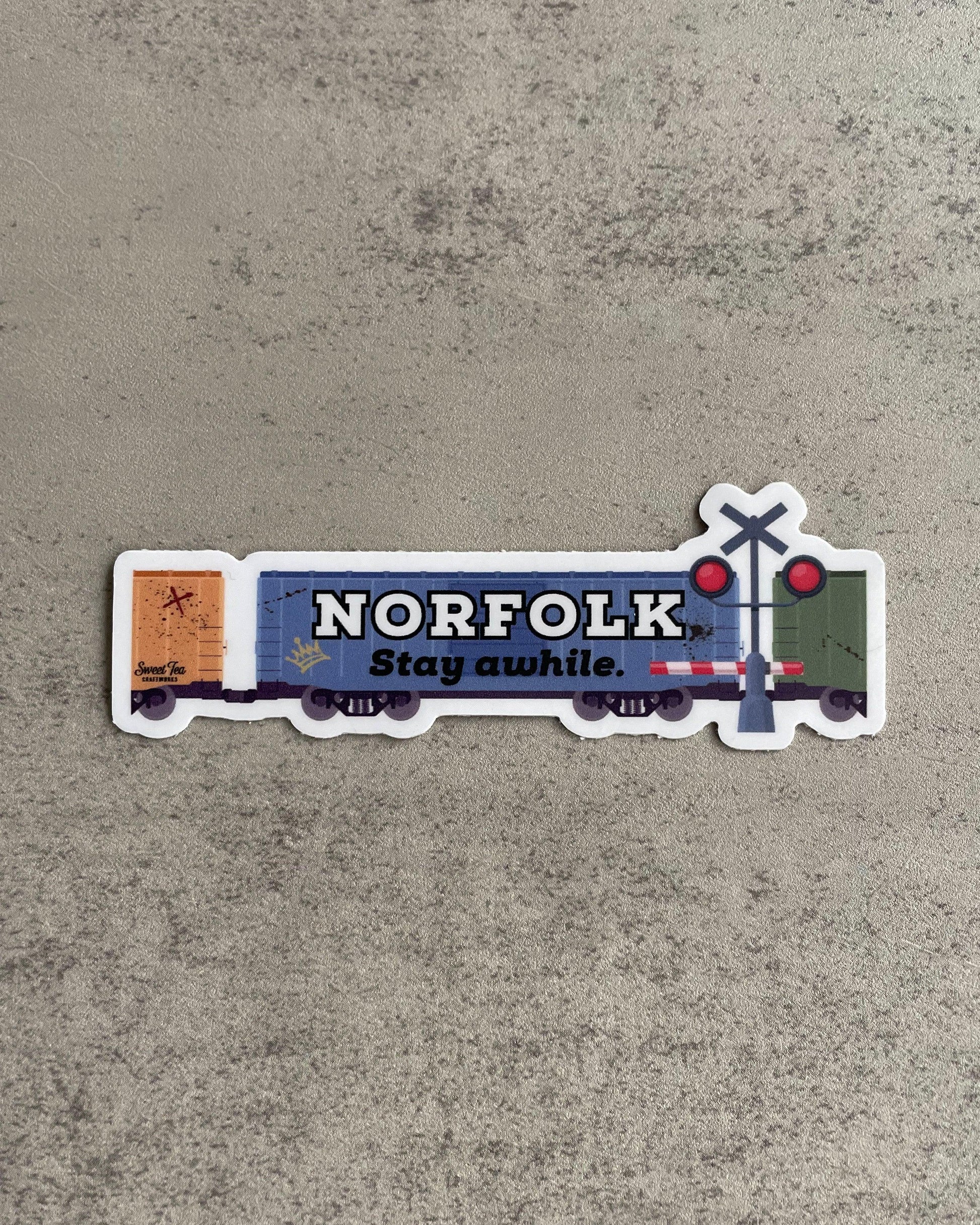 Norfolk Train Sticker - Sweet Tea Craftworks