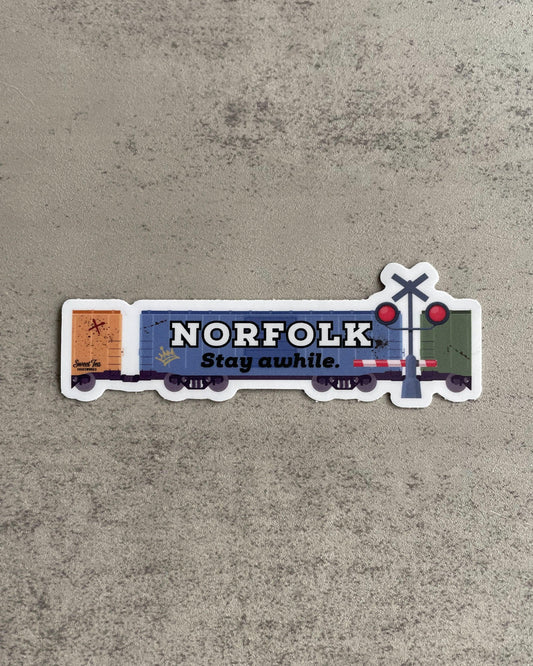 Norfolk Train Sticker - Sweet Tea Craftworks