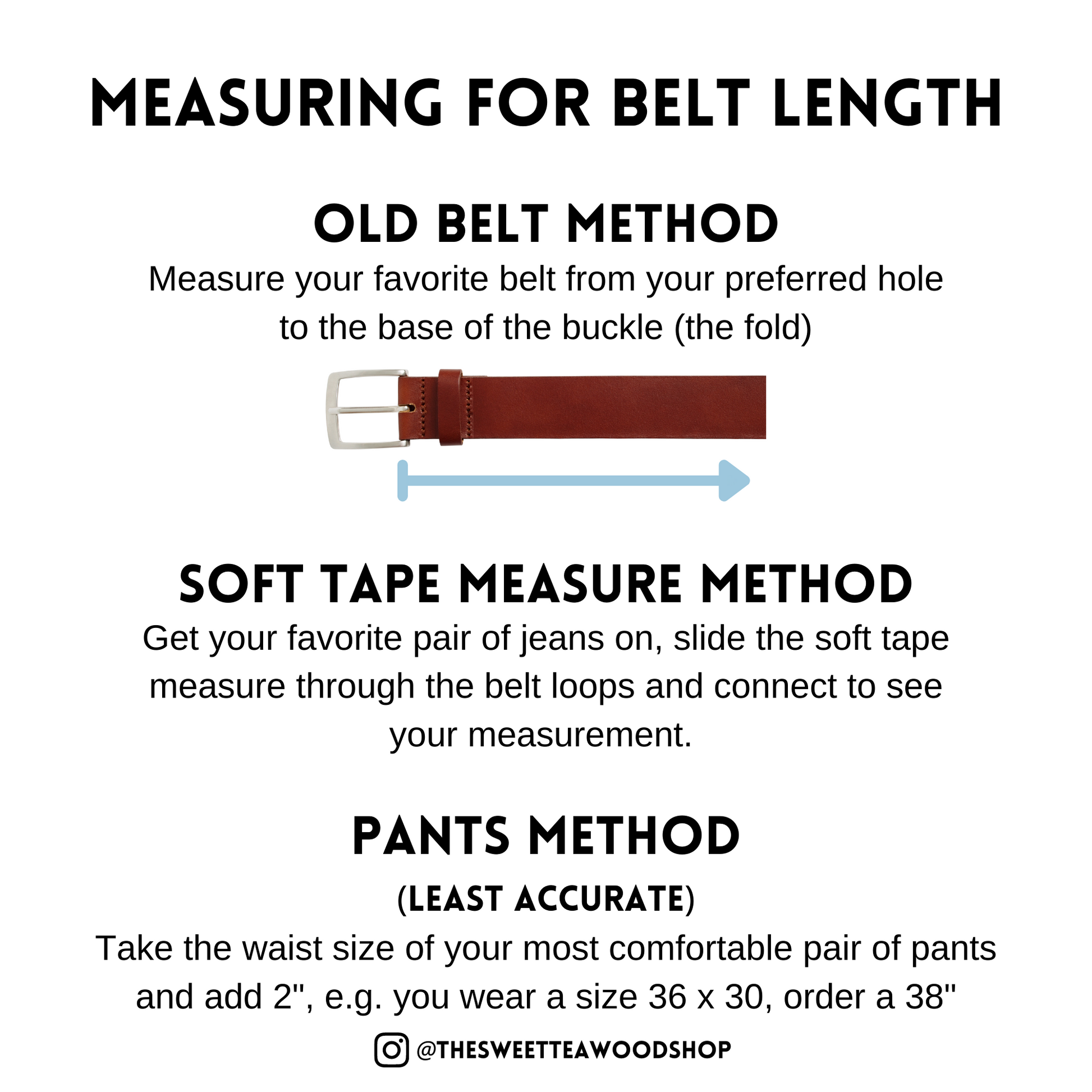 Custom Leather Belt (1.25") - Sweet Tea Craftworks