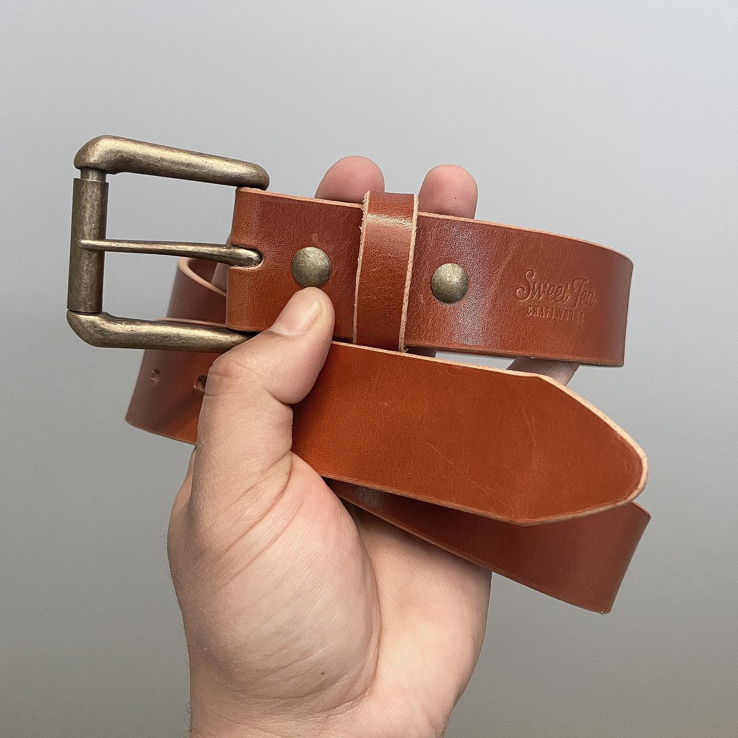 Custom Leather Belt (1.5") - Sweet Tea Craftworks