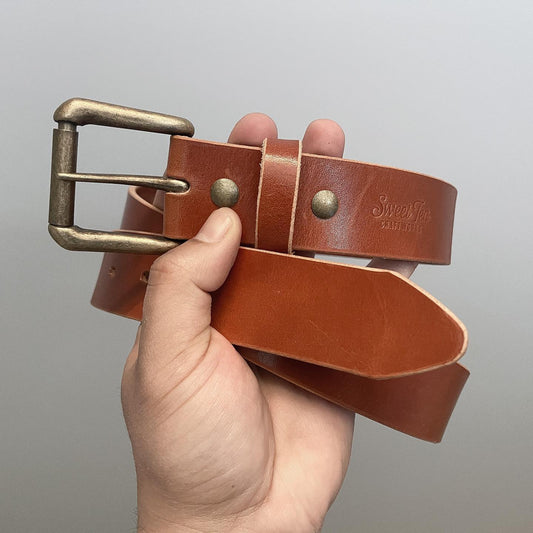 Custom Leather Belt (1.5") - Sweet Tea Craftworks