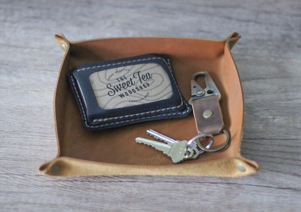 Leather Catch-All Tray - Sweet Tea Craftworks