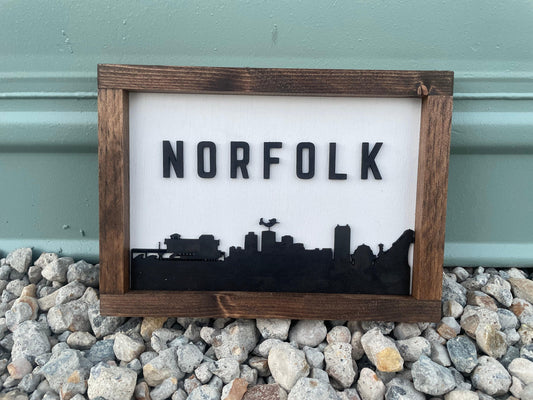 Norfolk Skyline Wall Art - Sweet Tea Craftworks