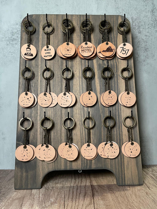 Leather Key Chain (Engraved) - Sweet Tea Craftworks