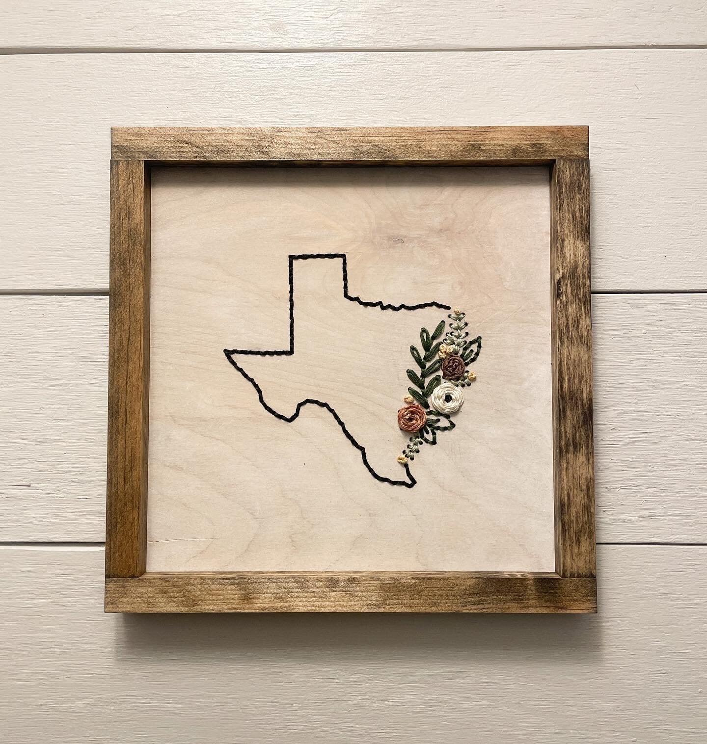 Custom State Embroidered Wall Art