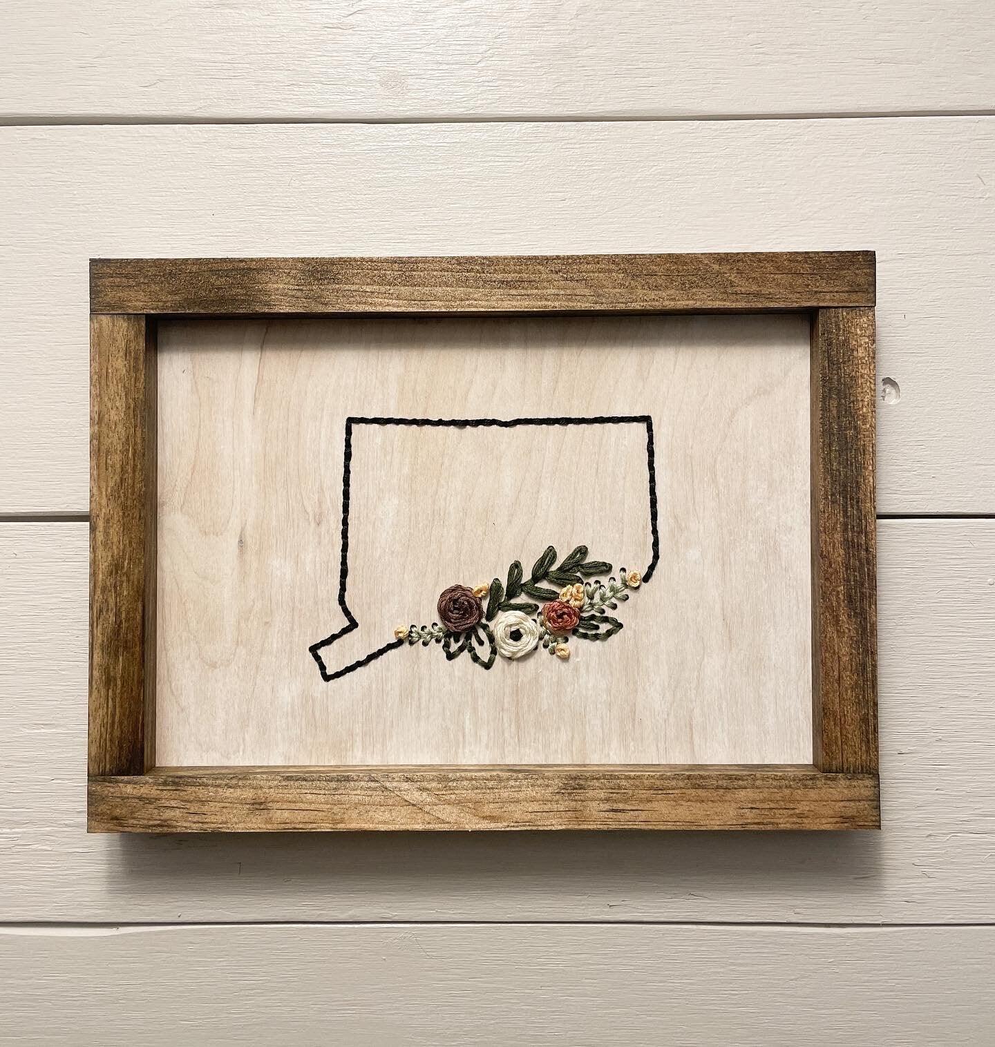 Custom State Embroidered Wall Art - Sweet Tea Craftworks