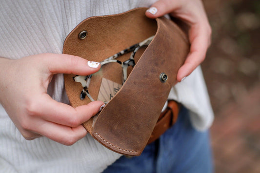 Leather Glasses Case - Sweet Tea Craftworks