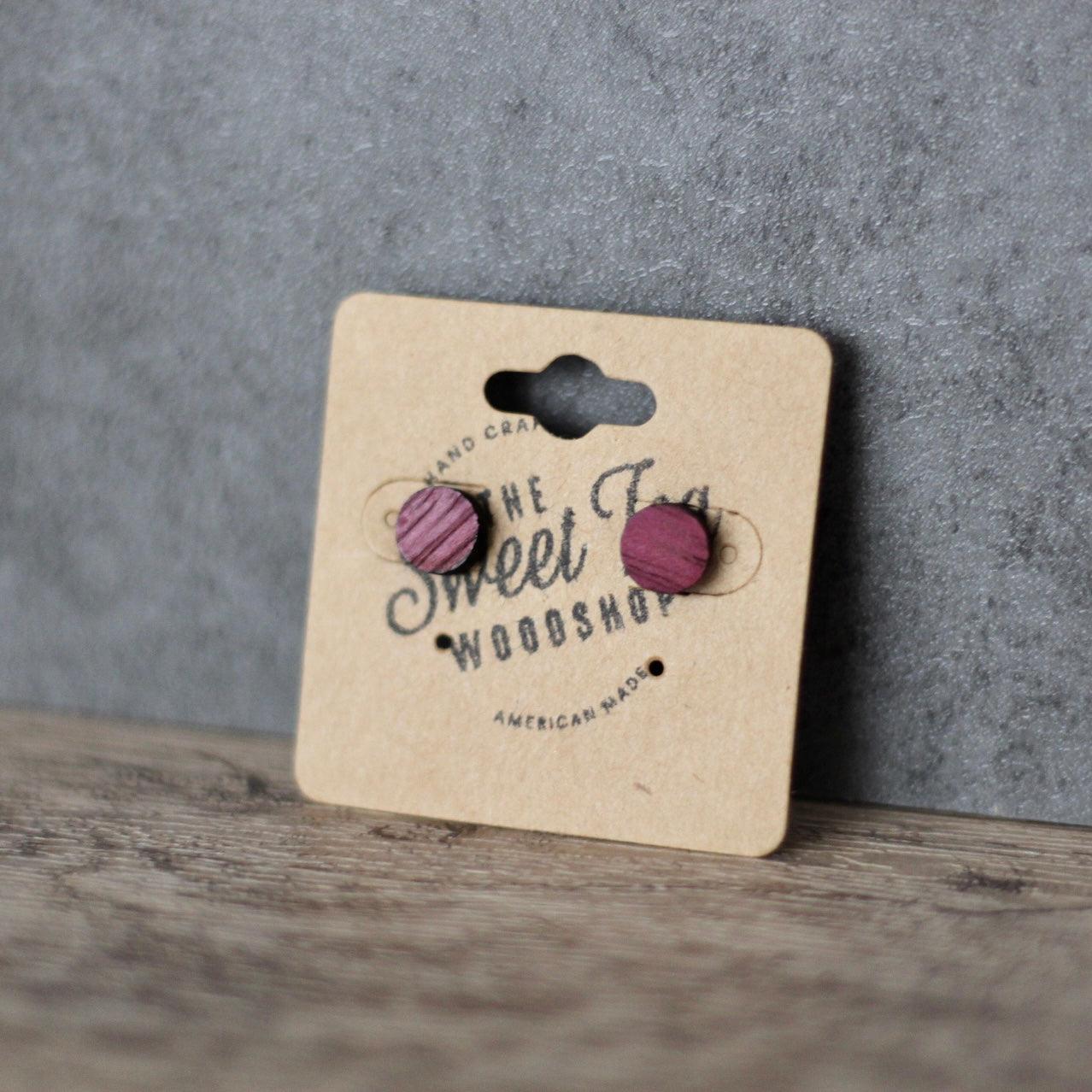 Stud Earrings (Wood) - Sweet Tea Craftworks