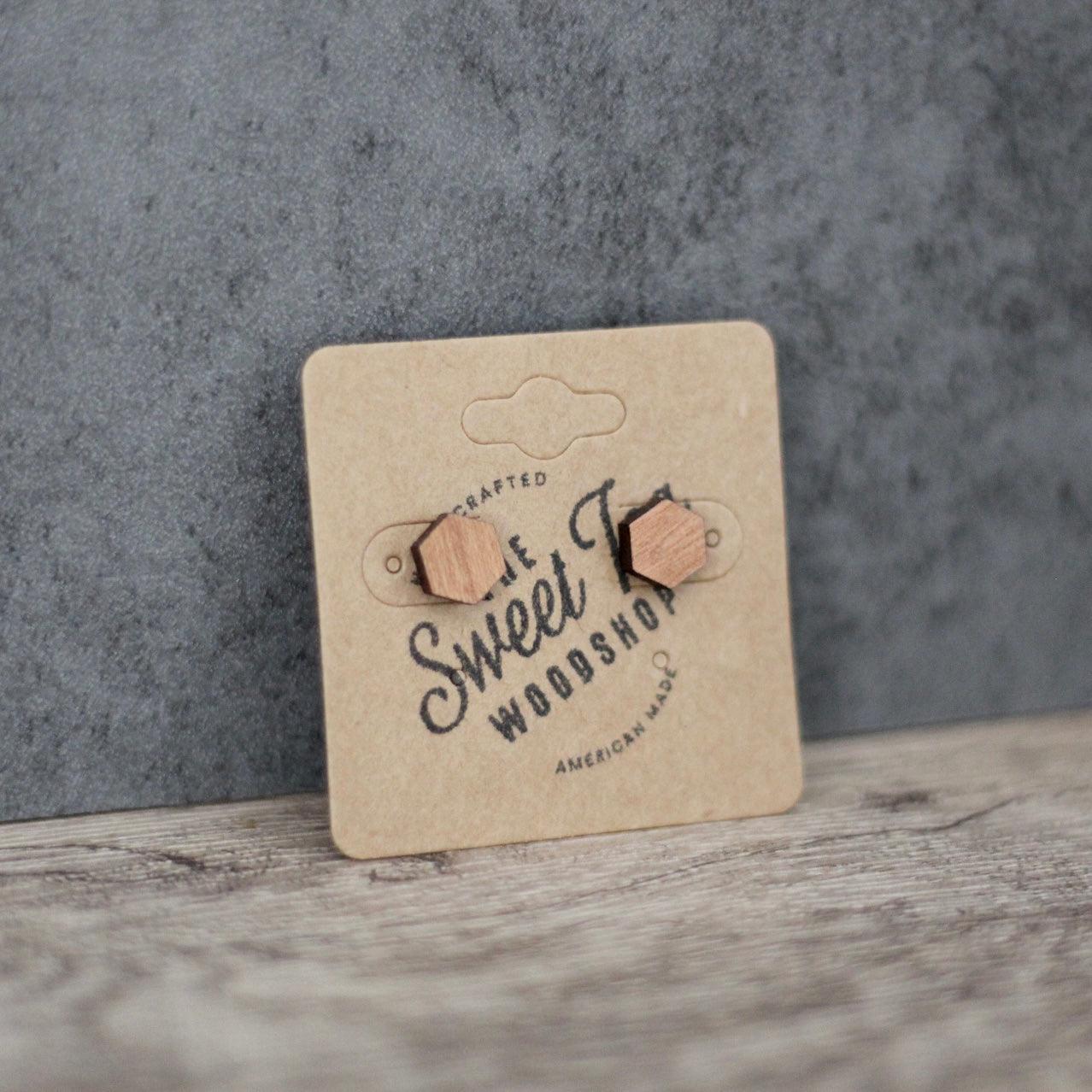 Stud Earrings (Wood) - Sweet Tea Craftworks