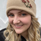 Hand Embroidered Beanie (Camel)