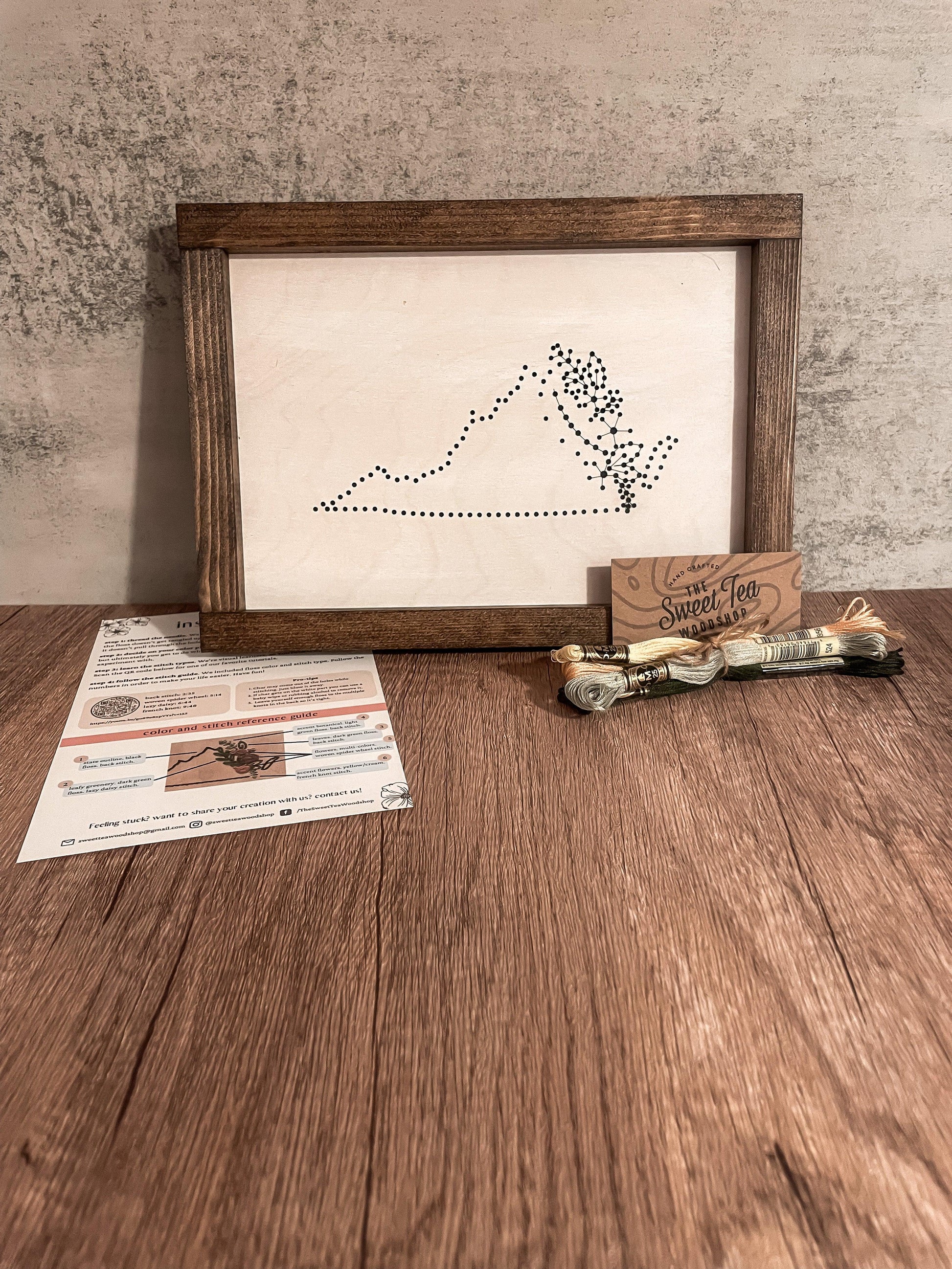 DIY Wood Embroidery Kit - Sweet Tea Craftworks
