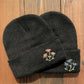 Hand Embroidered Beanie (Charcoal)