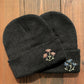 Hand Embroidered Beanie (Charcoal)