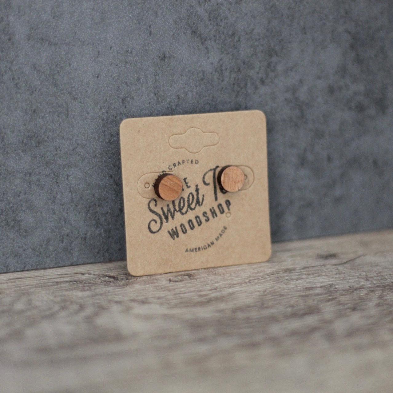 Stud Earrings (Wood) - Sweet Tea Craftworks