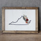 Embroidered Virginia Wall Art - Sweet Tea Craftworks