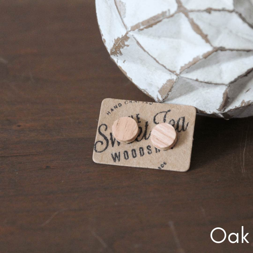Stud Earrings (Wood) - Sweet Tea Craftworks